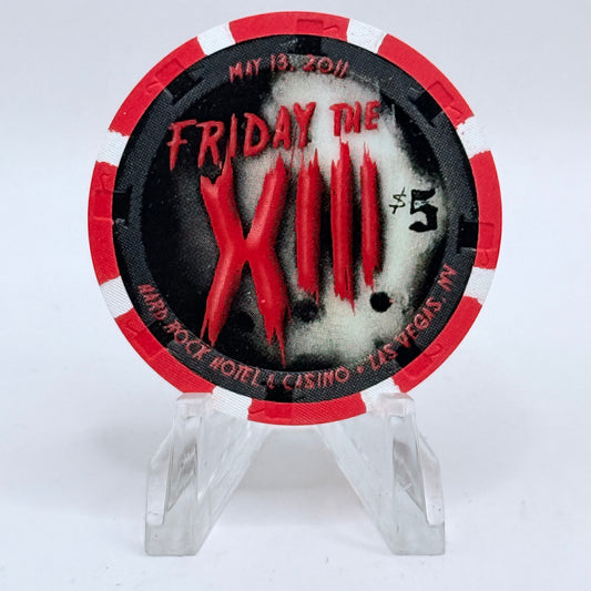 Hard Rock - Las Vegas Las Vegas Nevada 2011 'Friday The 13th May' LE $5 Casino Chip D0133