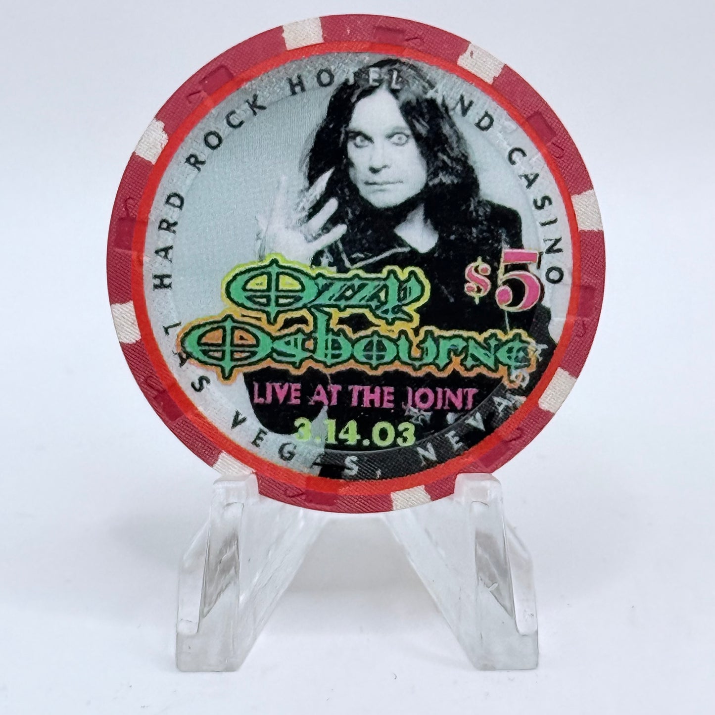 Hard Rock - Las Vegas Las Vegas Nevada 2003 'Ozzy Osbourne' LE $5 Casino Chip E0775
