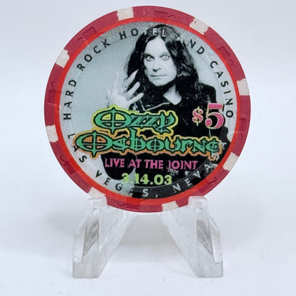 Hard Rock - Las Vegas Las Vegas Nevada 2003 'Ozzy Osbourne' LE $5 Casino Chip E0775