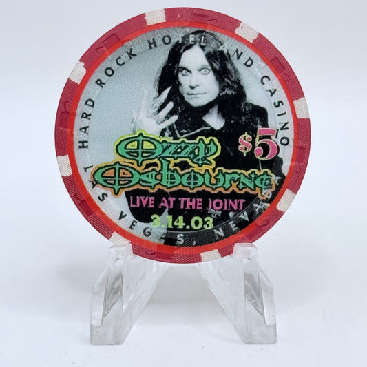 Hard Rock - Las Vegas Las Vegas Nevada 2003 'Ozzy Osbourne' LE $5 Casino Chip E0775