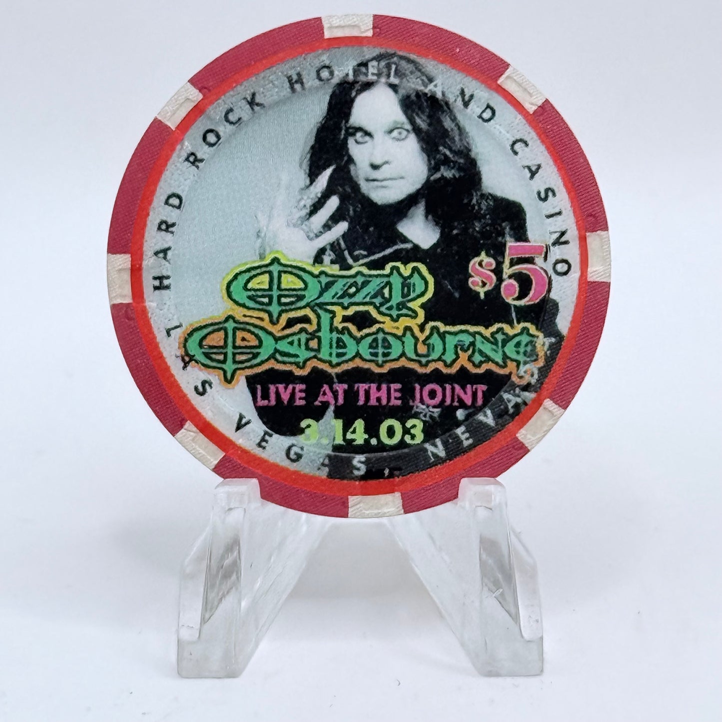 Hard Rock - Las Vegas Las Vegas Nevada 2003 'Ozzy Osbourne' LE $5 Casino Chip E0775