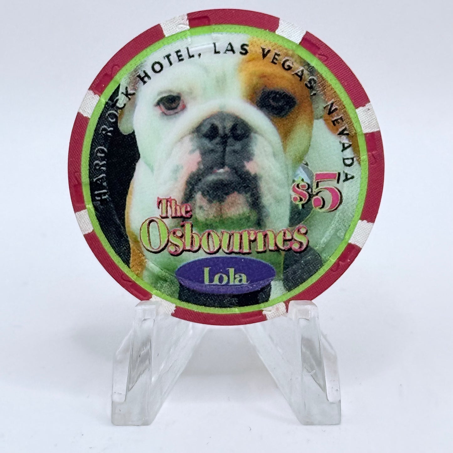 Hard Rock - Las Vegas Las Vegas Nevada 2003 'The Osbournes (Lola)' LE $5 Casino Chip E0773