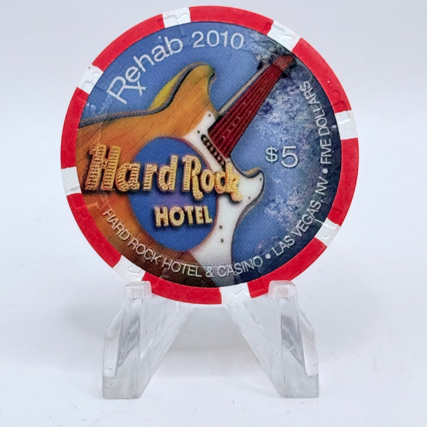 Hard Rock - Las Vegas Las Vegas Nevada 2010 'Rehab' LE $5 Casino Chip E9683
