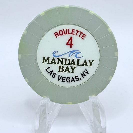 Mandalay Bay Las Vegas Nevada 1999 Series 104 Roulette Lt Gray Casino Chip V4791