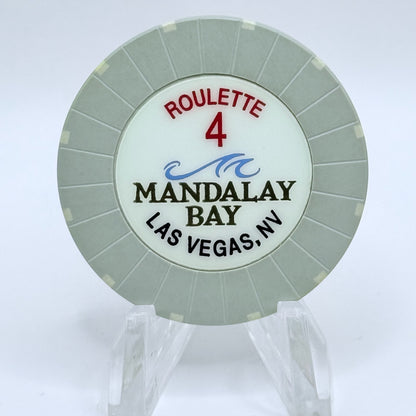 Mandalay Bay Las Vegas Nevada 1999 Series 104 Roulette Lt Gray Casino Chip V4791