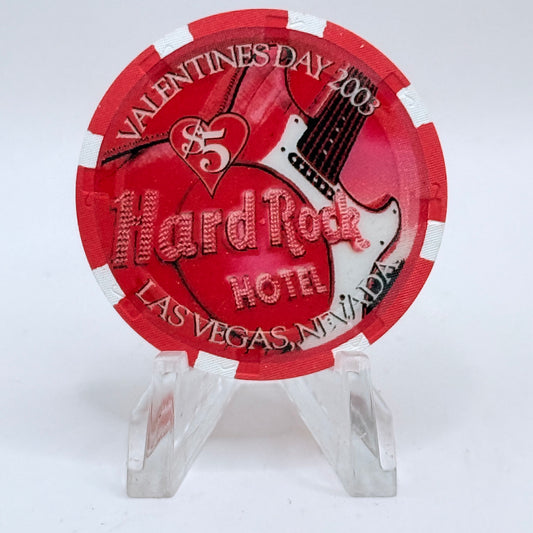Hard Rock - Las Vegas Las Vegas Nevada 2003 'Melissa Etheridge (Valentines Day)' LE $5 Casino Chip E0781