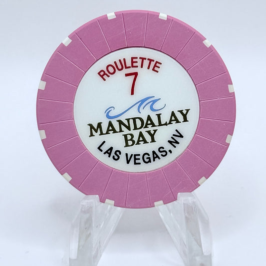 Mandalay Bay Las Vegas Nevada 1999 Series 107 Roulette Fuchsia Casino Chip V2944