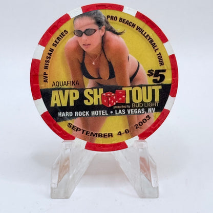 Hard Rock - Las Vegas Las Vegas Nevada 2003 'AVP Shootout' LE $5 Casino Chip E0751