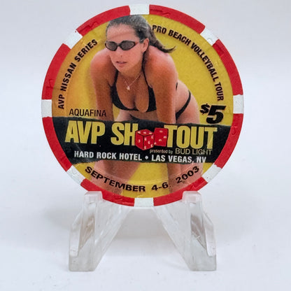 Hard Rock - Las Vegas Las Vegas Nevada 2003 'AVP Shootout' LE $5 Casino Chip E0750