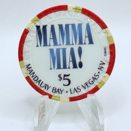 Mandalay Bay Las Vegas Nevada 2003 'Mama Mia' LE $5 Casino Chip E1375
