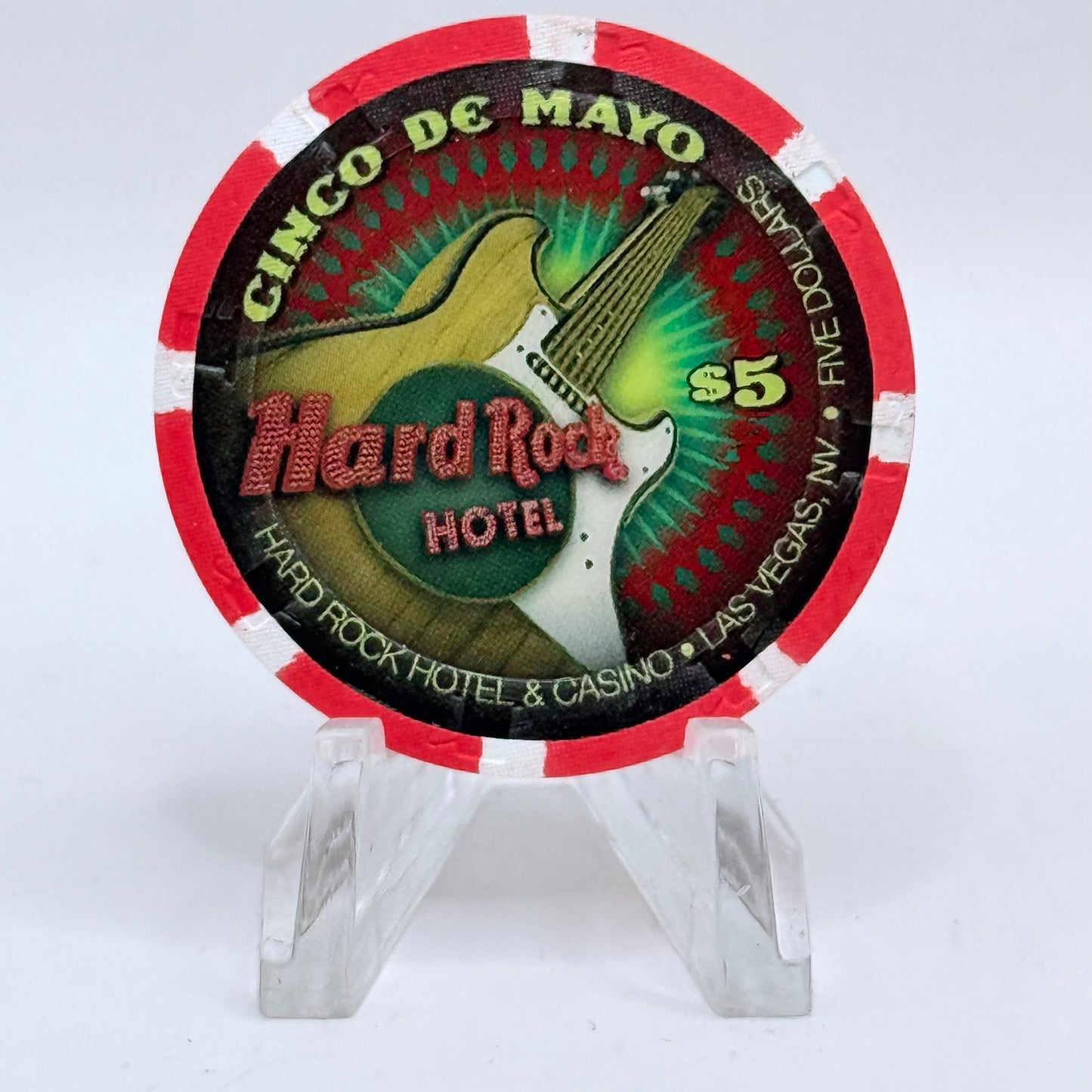 Hard Rock - Las Vegas Las Vegas Nevada 2010 'Cinco De Mayo' LE $5 Casino Chip E9681