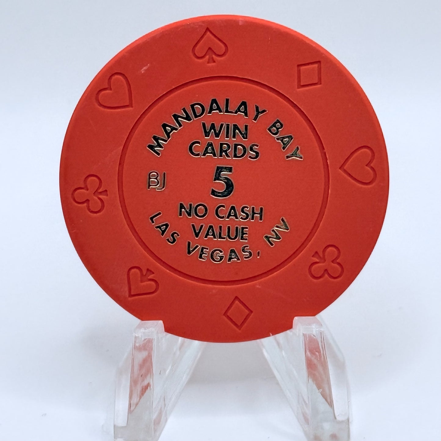 Mandalay Bay Las Vegas Nevada 2009 $5 Win Cards Chips E9393