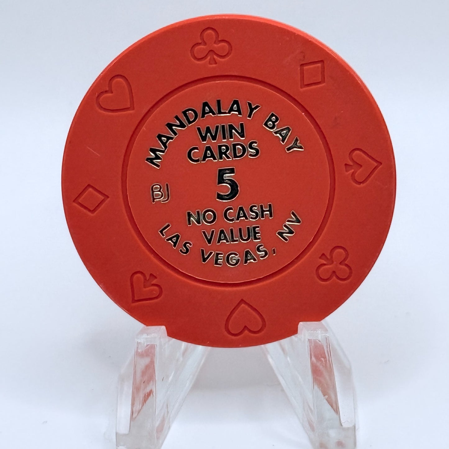Mandalay Bay Las Vegas Nevada 2009 $5 Win Cards Chips E9393
