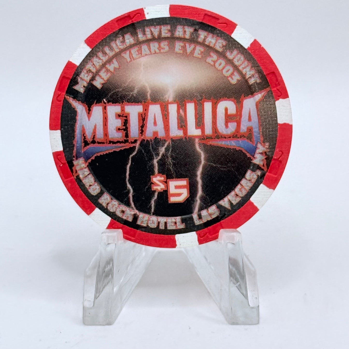 Hard Rock - Las Vegas Las Vegas Nevada 2003 'Metallica (Drummer)' LE $5 Casino Chip E0768