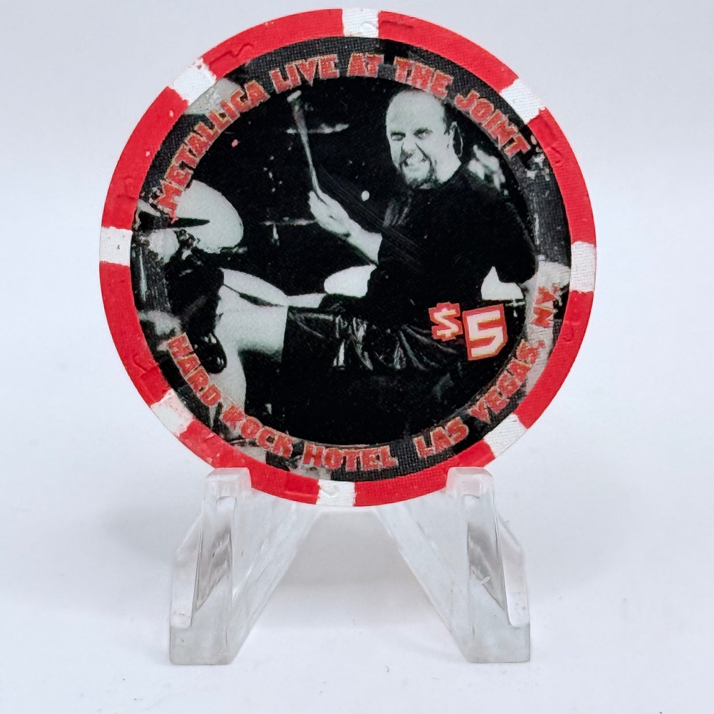 Hard Rock - Las Vegas Las Vegas Nevada 2003 'Metallica (Drummer)' LE $5 Casino Chip E0768