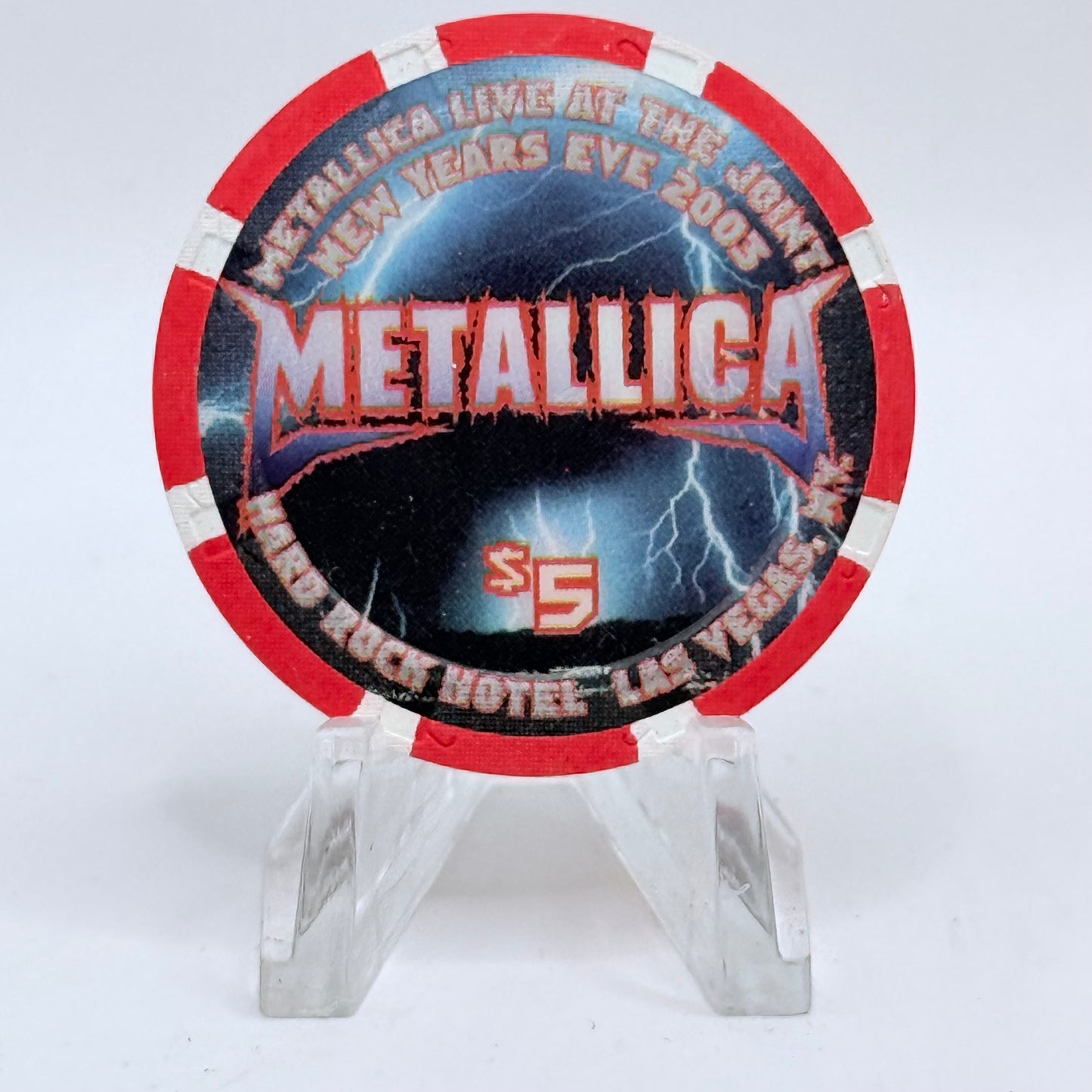 Hard Rock - Las Vegas Las Vegas Nevada 2003 'Metallica (Guitar)' LE $5 Casino Chip E0769