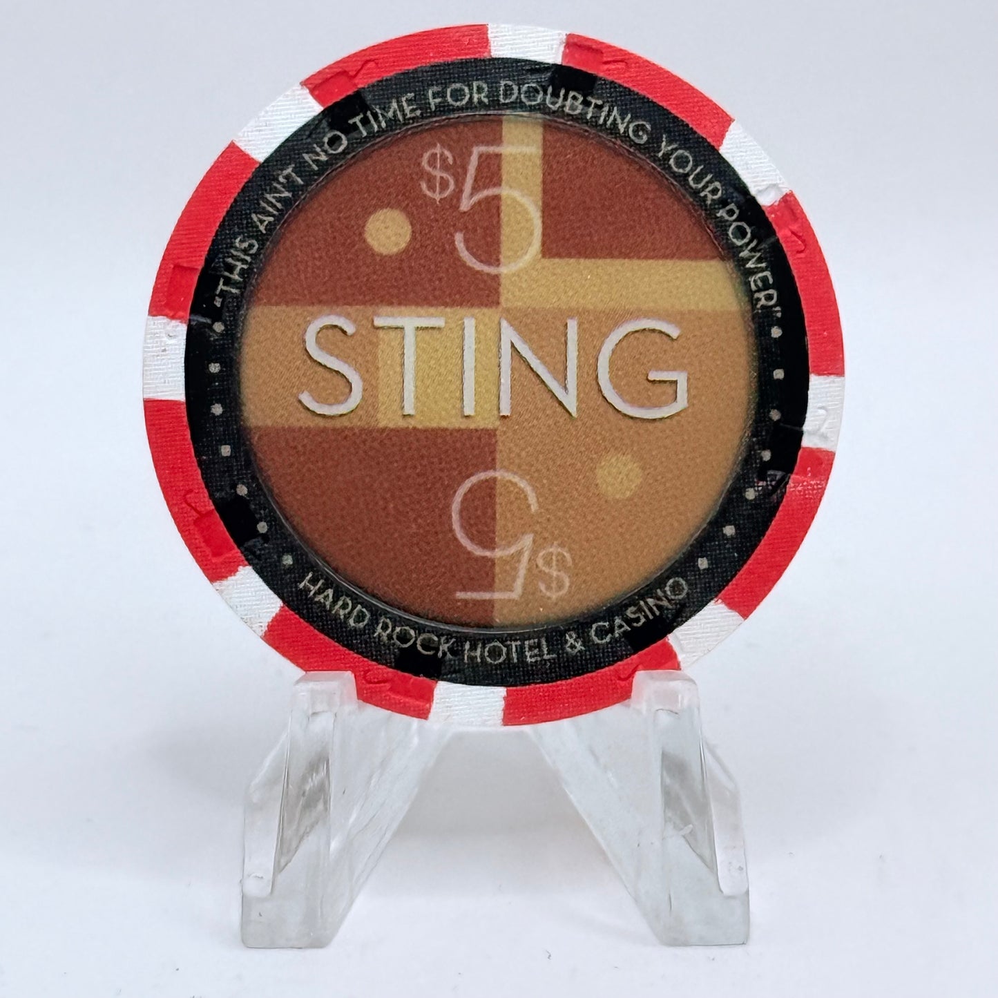 Hard Rock - Las Vegas Las Vegas Nevada 2004 'Sting (Mercury Falling) ' LE $5 Casino Chip E3083