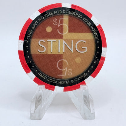 Hard Rock - Las Vegas Las Vegas Nevada 2004 'Sting (Mercury Falling) ' LE $5 Casino Chip E3083