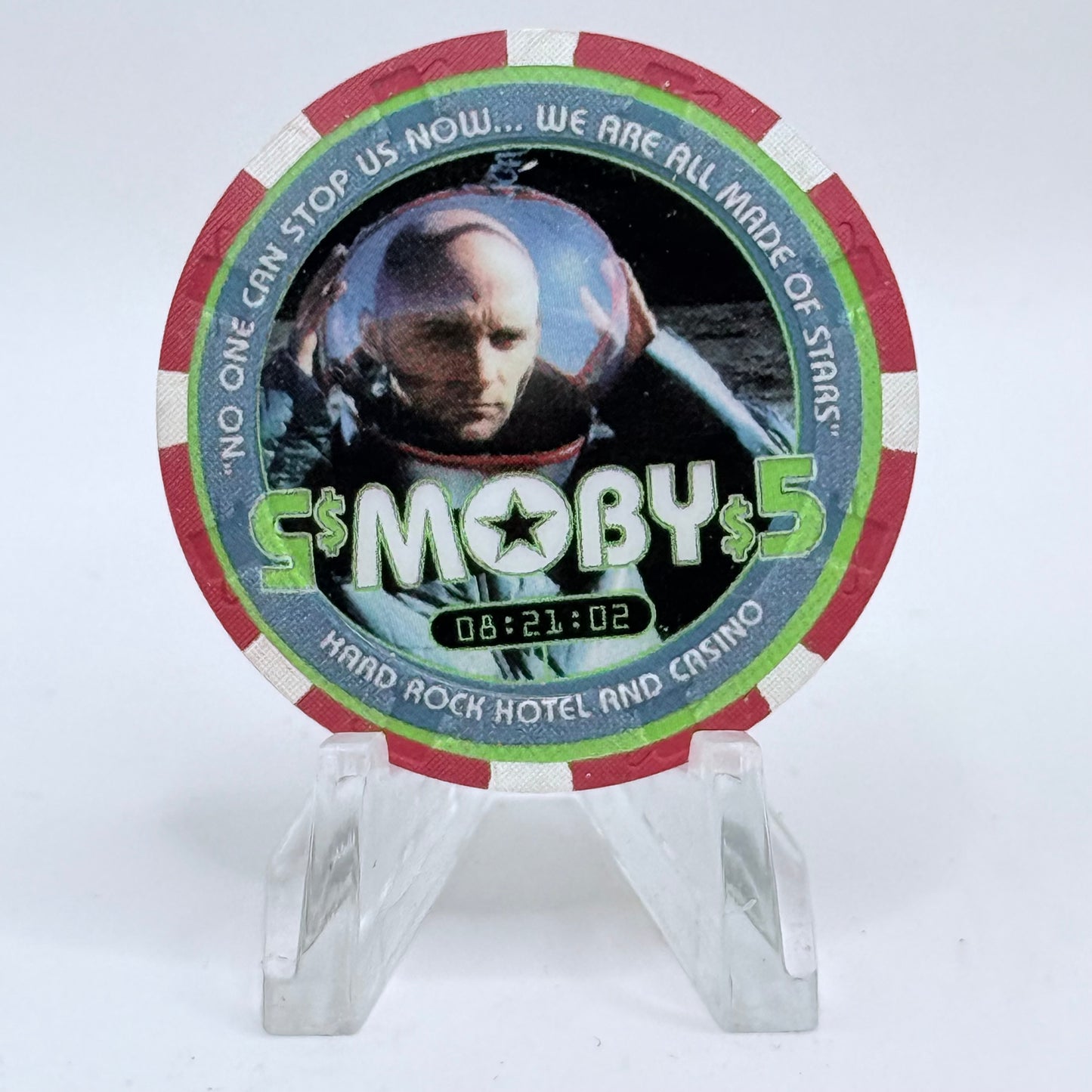 Hard Rock - Las Vegas Las Vegas Nevada 2002 'Moby' LE $5 Casino Chip E0770