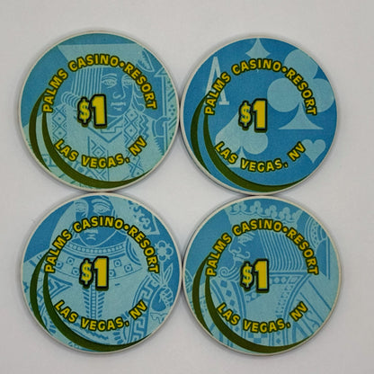 Palms Casino Resort Las Vegas Nevada 2006 'Set of 4 - Ace, King, Queen, & Jack' Series 7 $1 Casino Chip