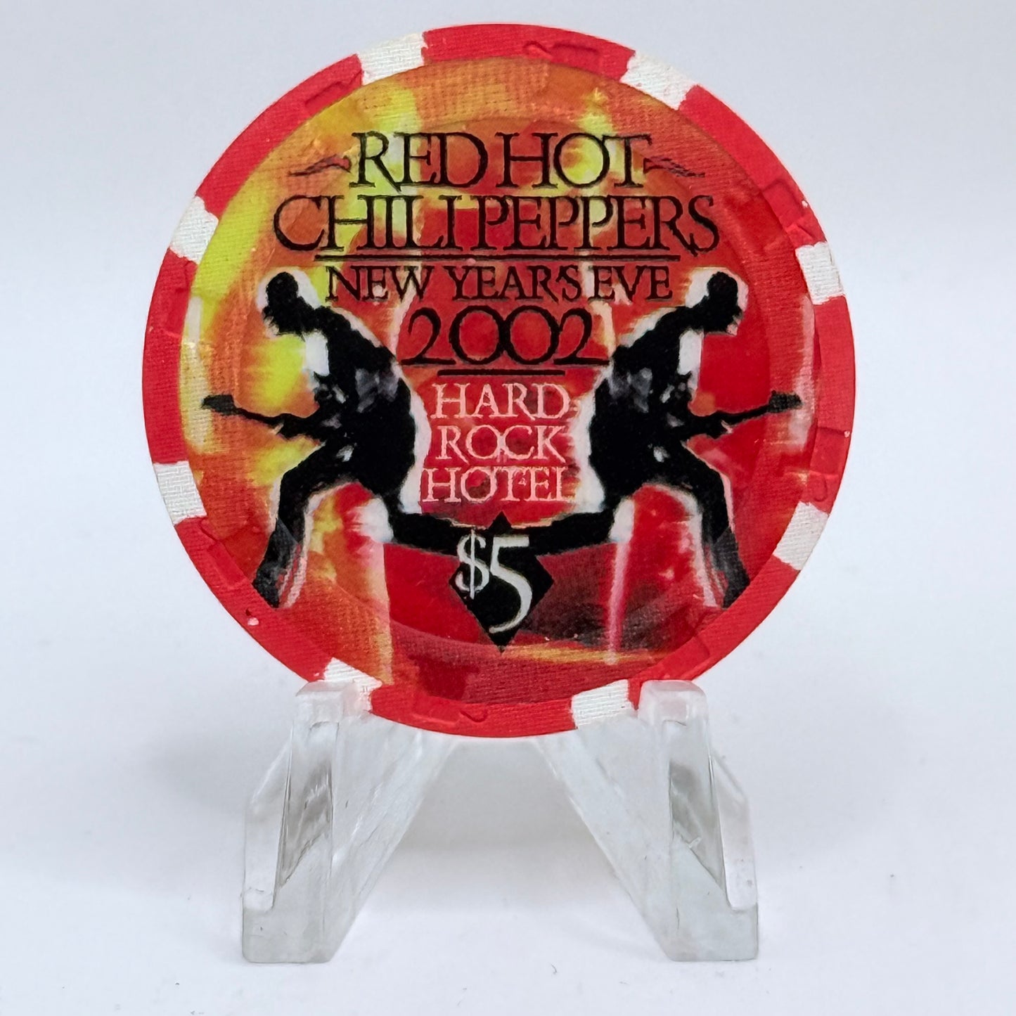 Hard Rock - Las Vegas Las Vegas Nevada 2002 'Red Hot Chili Peppers (New Years Eve)' LE $5 Casino Chip E0776