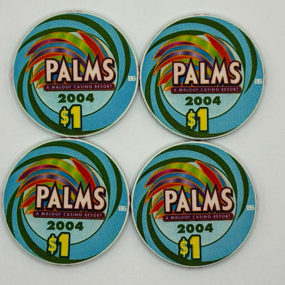 Palms Casino Resort Las Vegas Nevada 2004 'Set of 4 - Ace, King, Queen, & Jack' Series 5 $1 Casino Chip E1894