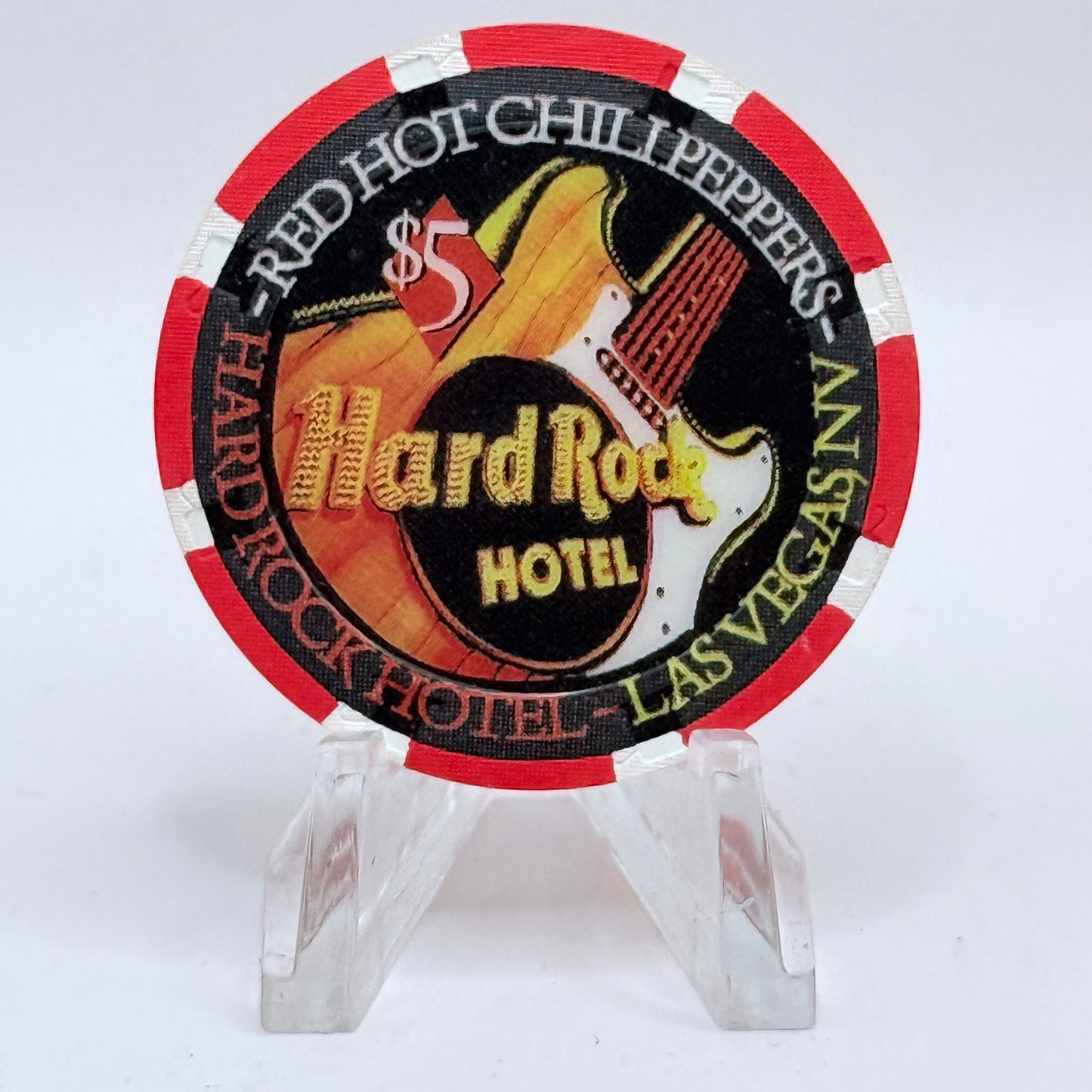 Hard Rock - Las Vegas Las Vegas Nevada 2002 'Red Hot Chili Peppers (New Years Eve)' LE $5 Casino Chip E0776