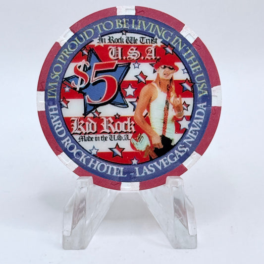 Hard Rock - Las Vegas Las Vegas Nevada 2002 'Kid Rock' LE $5 Casino Chip E0765