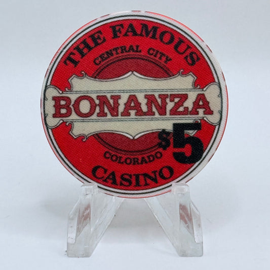 The Famous Bonanza Casino Central City Colorado 1992 LE $5 Casino Chip