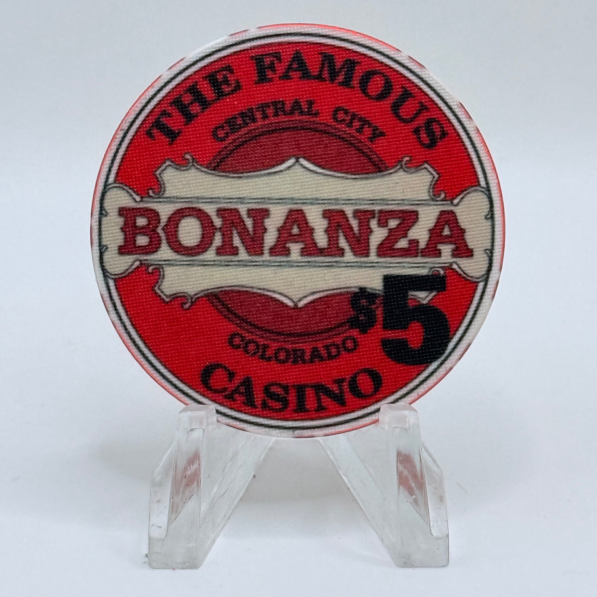 The Famous Bonanza Casino Central City Colorado 1992 LE $5 Casino Chip