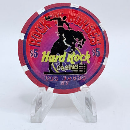Hard Rock - Las Vegas Las Vegas Nevada 2002 'Steer Wrestling' Series 3 LE $5 Casino Chip E0780
