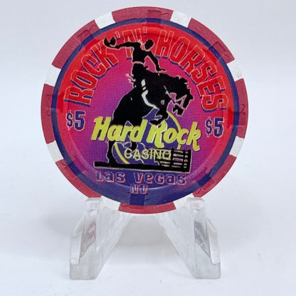 Hard Rock - Las Vegas Las Vegas Nevada 2002 'Saddle Bronc' Series 3 LE $5 Casino Chip E0779