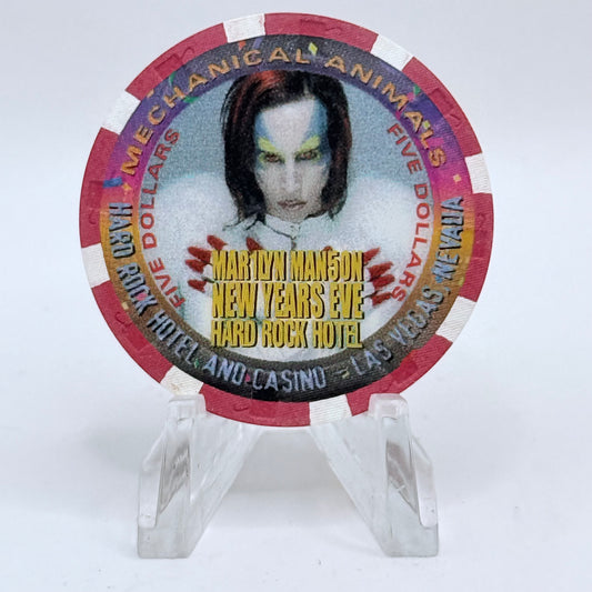 Hard Rock - Las Vegas Las Vegas Nevada 1997 'Marilyn Manson (New Years Eve)' LE $5 Casino Chip V2669