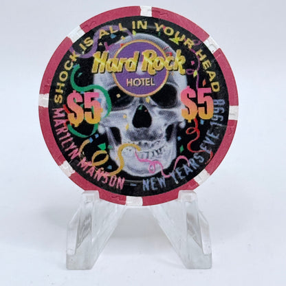 Hard Rock - Las Vegas Las Vegas Nevada 1997 'Marilyn Manson (New Years Eve)' LE $5 Casino Chip V2669