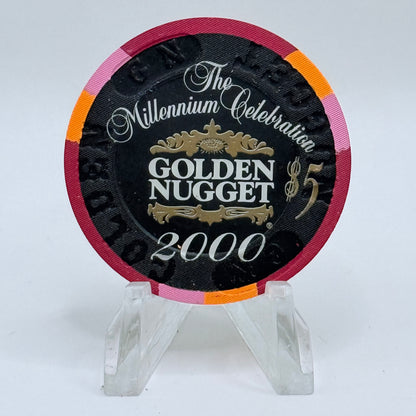 Golden Nugget Laughlin Nevada 1999 'New Year's Eve' LE $5 Casino Chip V4383