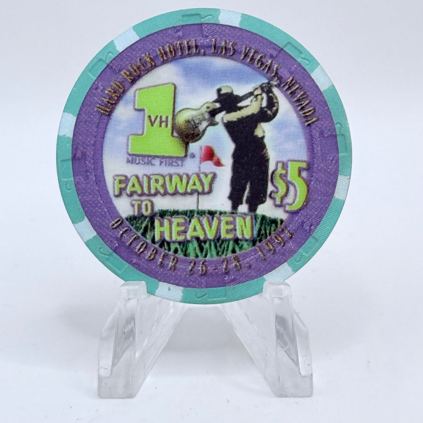 Hard Rock - Las Vegas Las Vegas Nevada 1997 'Golf' LE $5 Casino Chip N9851