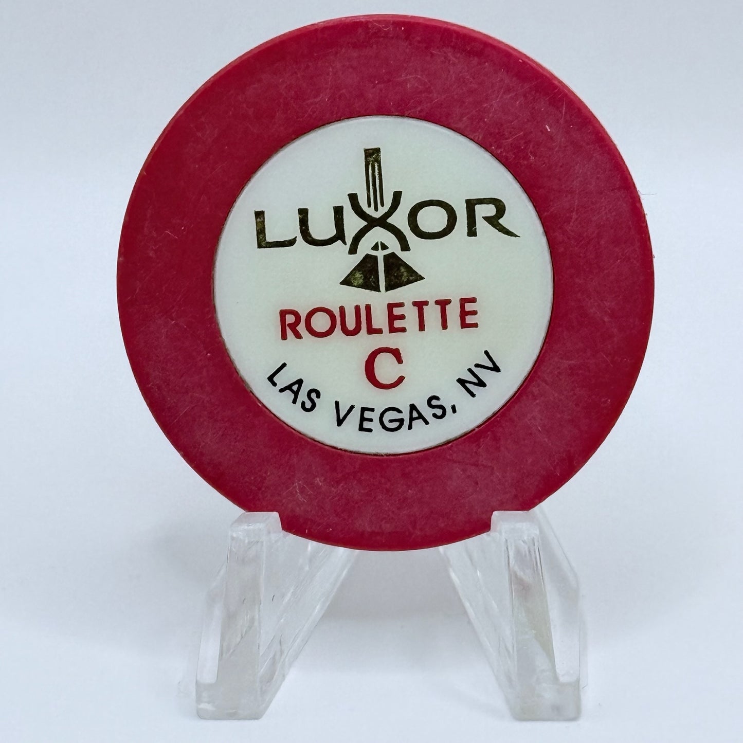 Luxor Las Vegas Nevada 1993 Series 103 Roulette Red Casino Chip V1050
