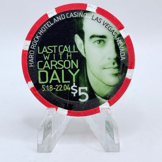 Hard Rock - Las Vegas Las Vegas Nevada 2004 'Last Call With Carson Daly' LE $5 Casino Chip E3281