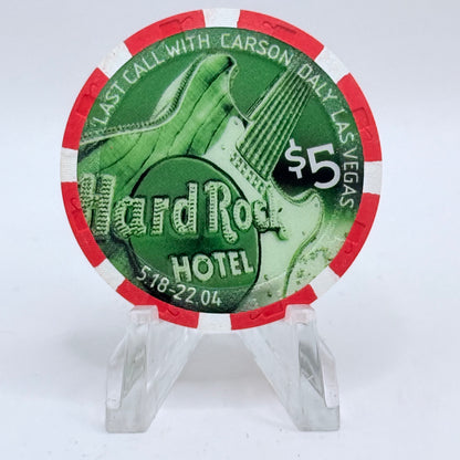 Hard Rock - Las Vegas Las Vegas Nevada 2004 'Last Call With Carson Daly' LE $5 Casino Chip E3281