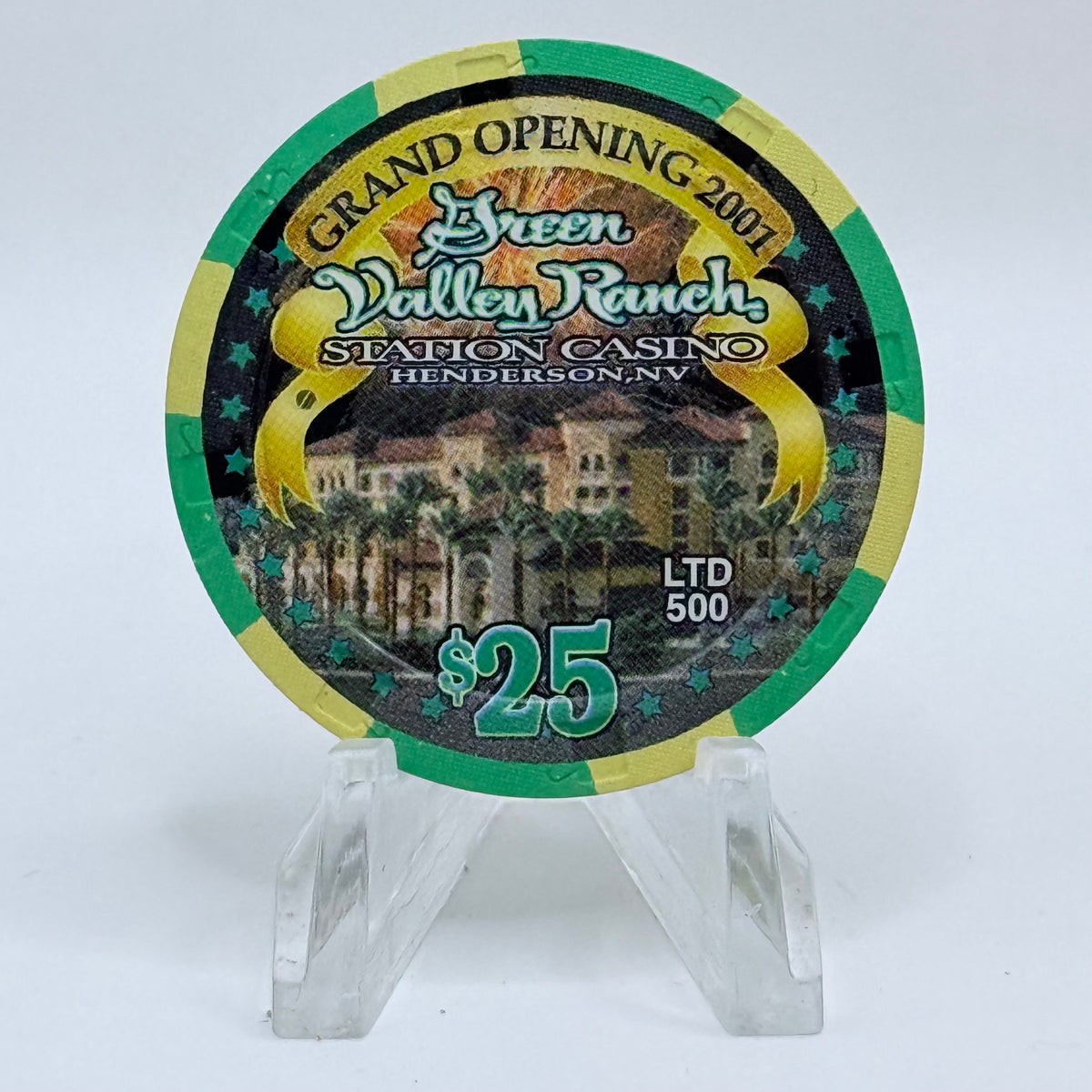 Green Valley Ranch Henderson Nevada 2001 'Grand Opening' LE $25 Casino Chip V8649