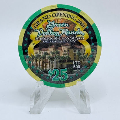 Green Valley Ranch Henderson Nevada 2001 'Grand Opening' LE $25 Casino Chip V8649