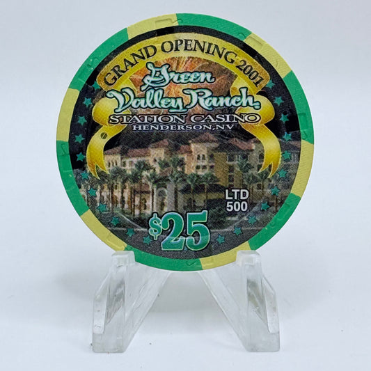 Green Valley Ranch Henderson Nevada 2001 'Grand Opening' LE $25 Casino Chip V8649