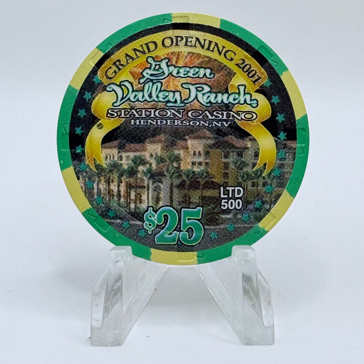 Green Valley Ranch Henderson Nevada 2001 'Grand Opening' LE $25 Casino Chip V8649