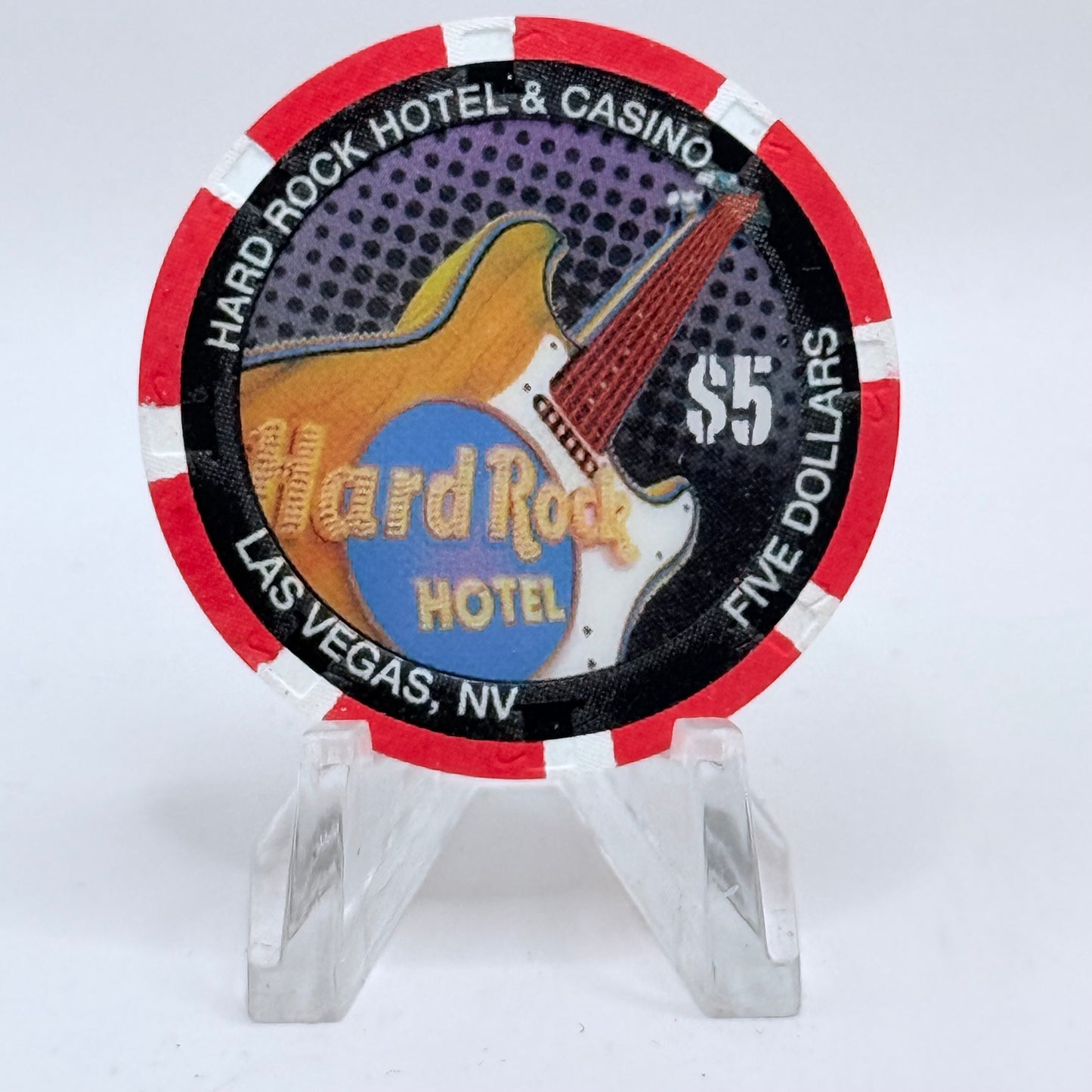 Hard Rock - Las Vegas Las Vegas Nevada 2008 'Labor Day' LE $5 Casino Chip E7444