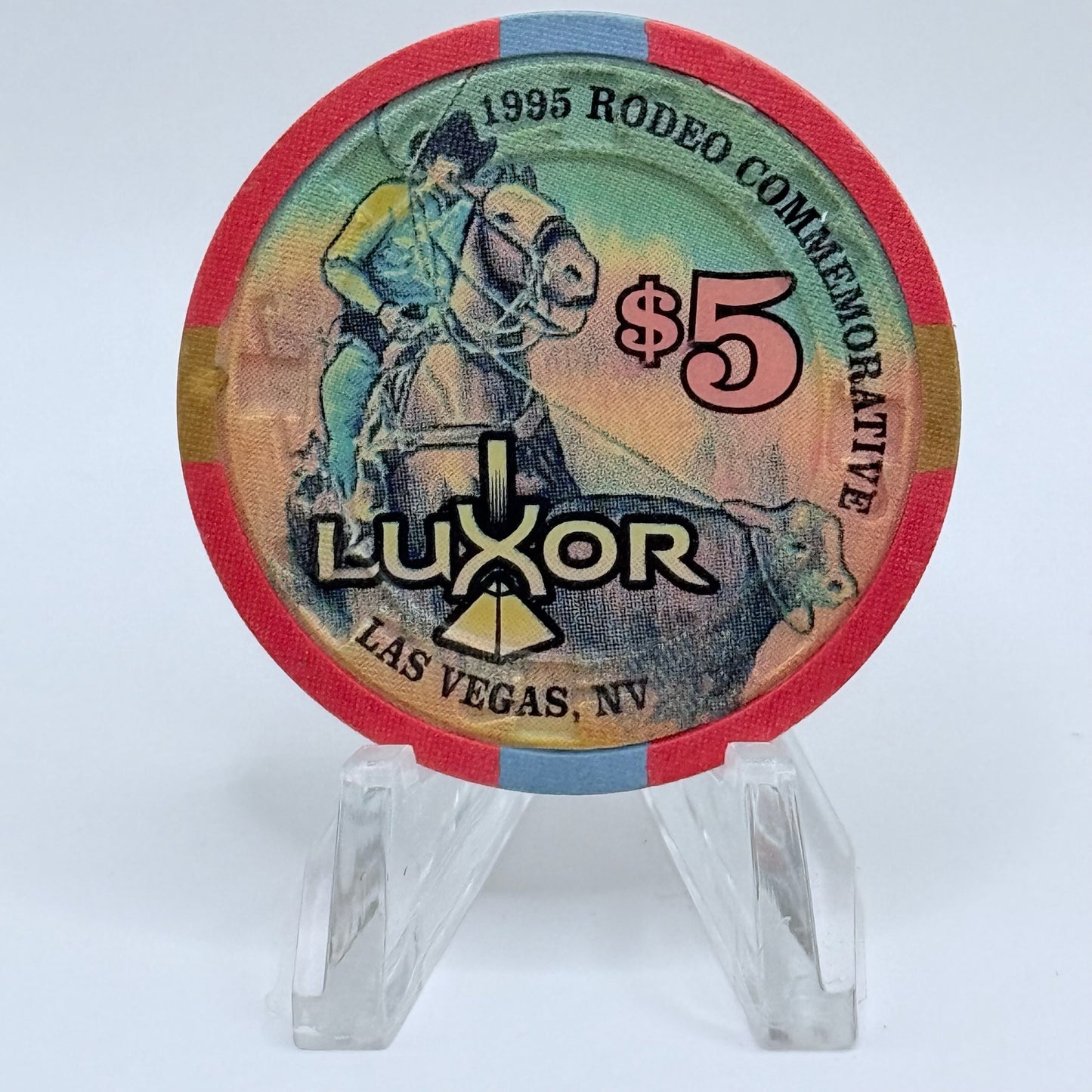 Luxor Las Vegas Nevada 1995 'Rodeo' LE $5 Casino Chip N1155