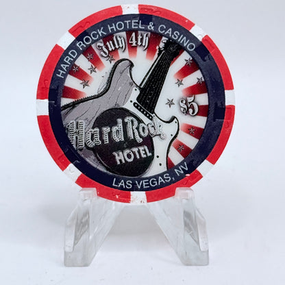 Hard Rock - Las Vegas Las Vegas Nevada 2008 'Independence Day' LE $5 Casino Chip E7443