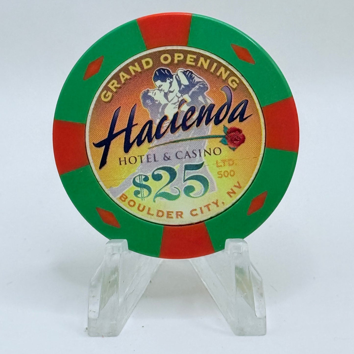 Hacienda Hotel & Casino Boulder City Nevada 1999 'Grand Opening' LE $25 Casino Chip V4416