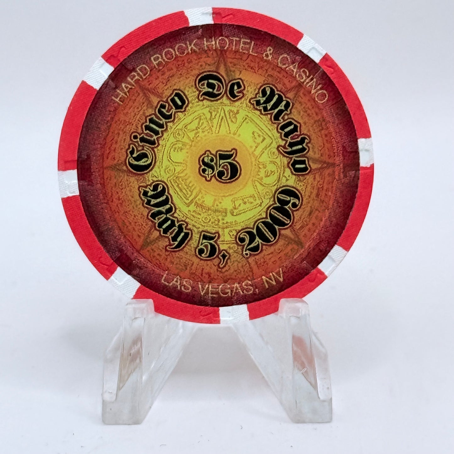 Hard Rock - Las Vegas Las Vegas Nevada 2009 'Cinco De Mayo' LE $5 Casino Chip E8749