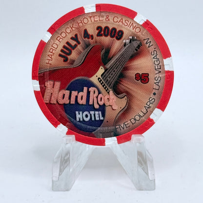 Hard Rock - Las Vegas Las Vegas Nevada 2009 'Independence Day' LE $5 Casino Chip E9030