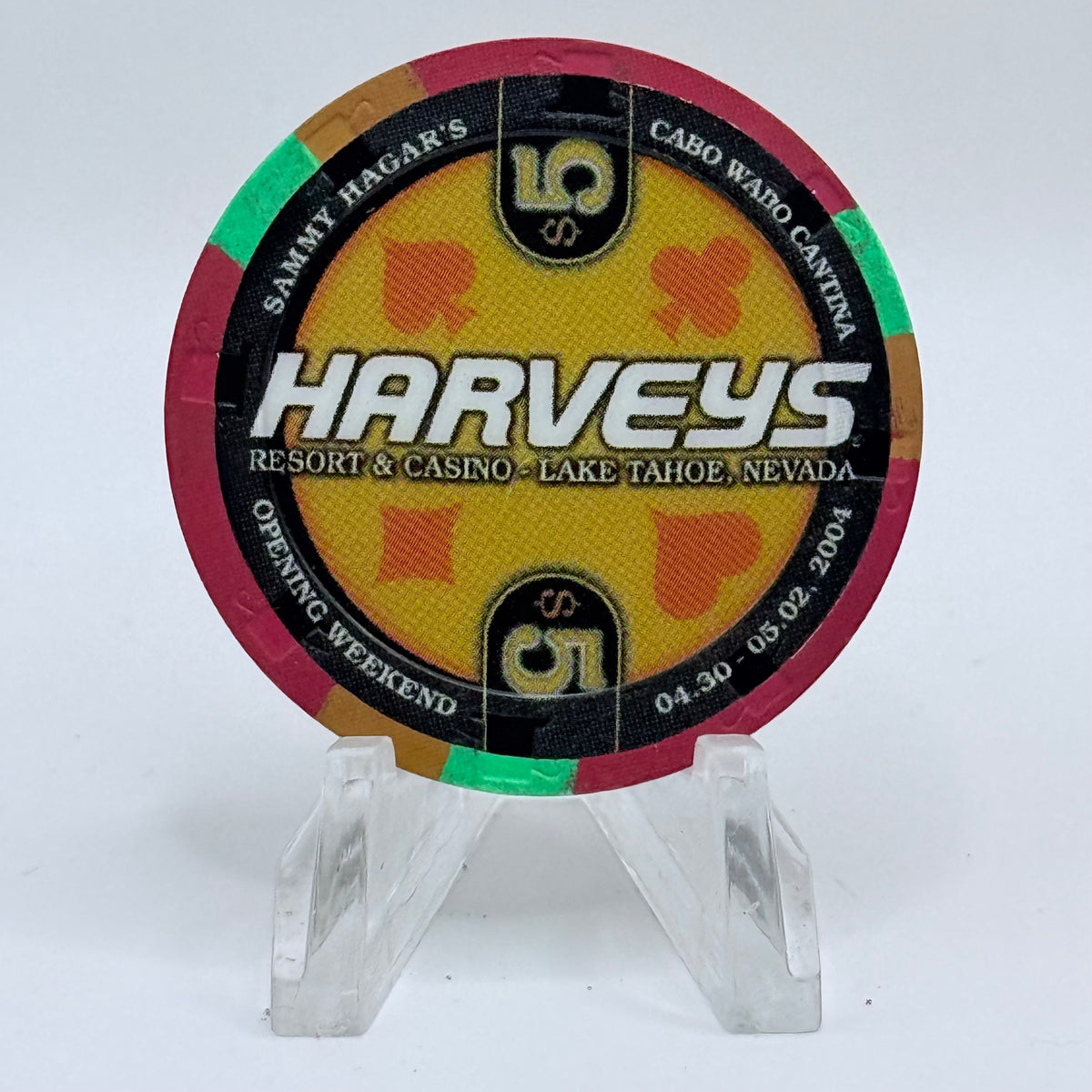 Harvey's (Wagon Wheel) Lake Tahoe Nevada 2004 LE $5 Casino Chip E3737